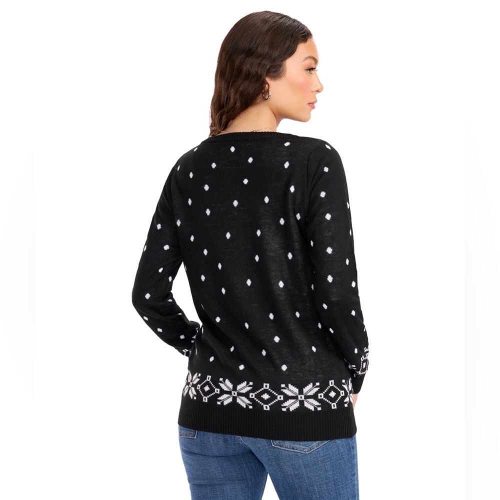 Tipsy Elves Light Show Gingerbread House Fun Classic Cabincore Holiday Sweater L - Picture 4 of 13